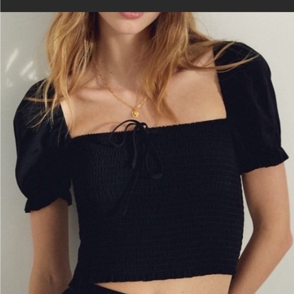 ARITZIA Wilfred Smocked Blouse - Picture 3 of 4